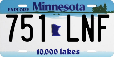 MN license plate 751LNF