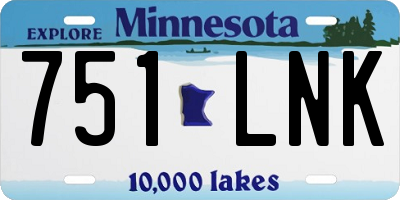 MN license plate 751LNK