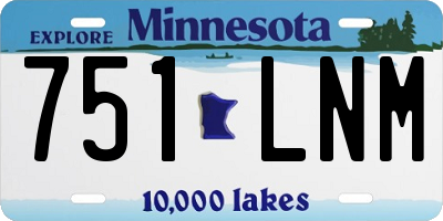 MN license plate 751LNM