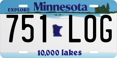 MN license plate 751LOG