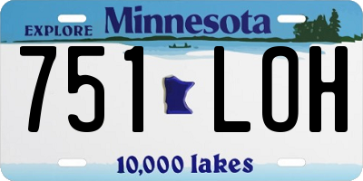 MN license plate 751LOH