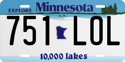 MN license plate 751LOL