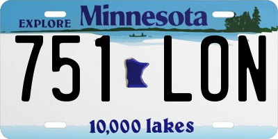 MN license plate 751LON