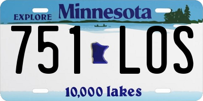 MN license plate 751LOS