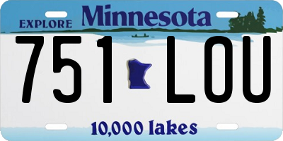 MN license plate 751LOU