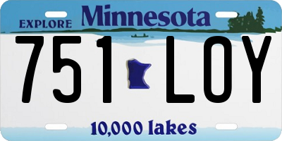 MN license plate 751LOY