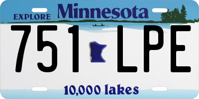 MN license plate 751LPE