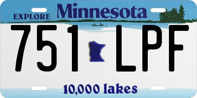 MN license plate 751LPF