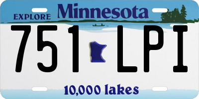 MN license plate 751LPI