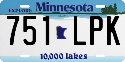 MN license plate 751LPK