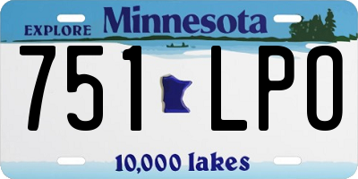 MN license plate 751LPO