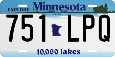 MN license plate 751LPQ