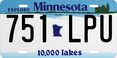 MN license plate 751LPU