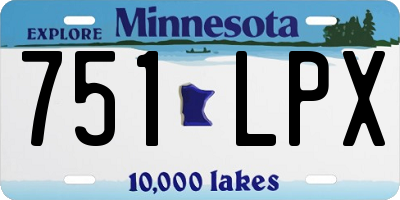 MN license plate 751LPX