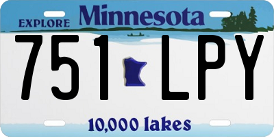 MN license plate 751LPY