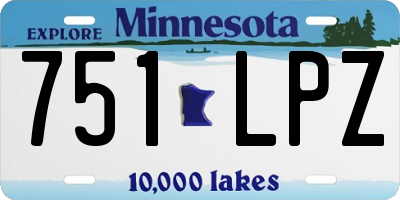 MN license plate 751LPZ
