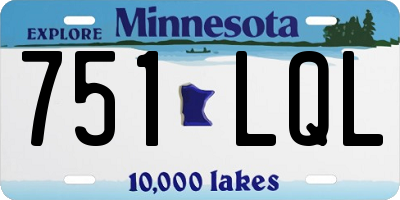 MN license plate 751LQL