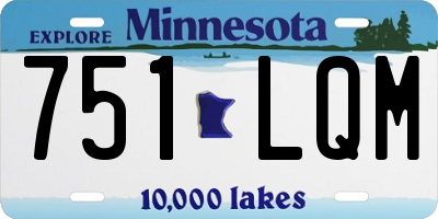MN license plate 751LQM