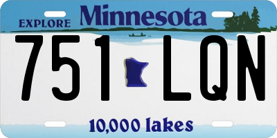 MN license plate 751LQN