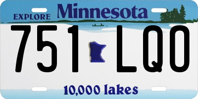 MN license plate 751LQO