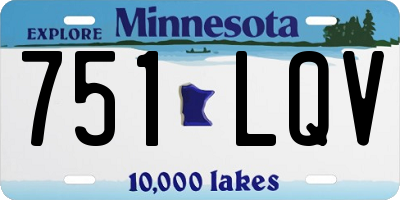 MN license plate 751LQV