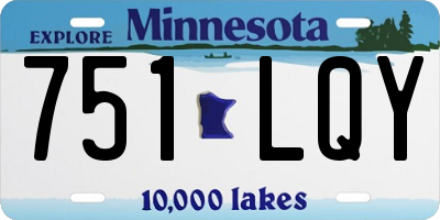 MN license plate 751LQY