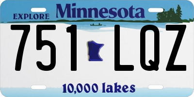 MN license plate 751LQZ