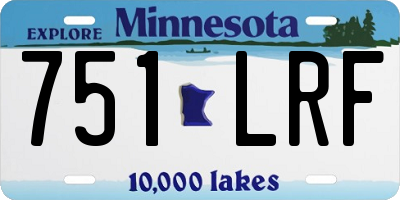 MN license plate 751LRF