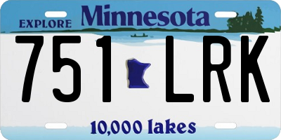 MN license plate 751LRK