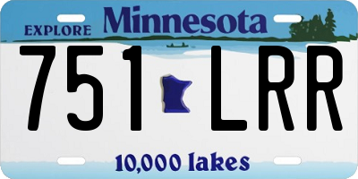 MN license plate 751LRR