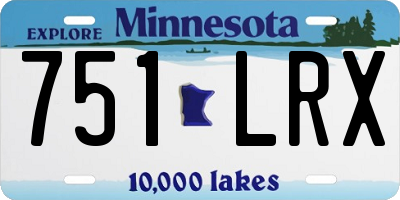 MN license plate 751LRX