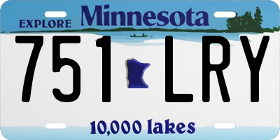 MN license plate 751LRY