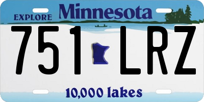 MN license plate 751LRZ