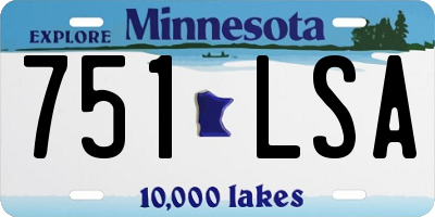 MN license plate 751LSA