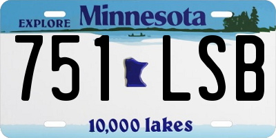 MN license plate 751LSB