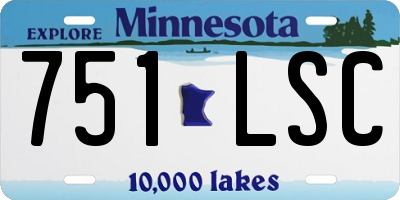 MN license plate 751LSC