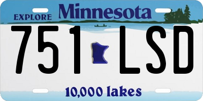 MN license plate 751LSD