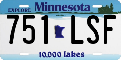 MN license plate 751LSF