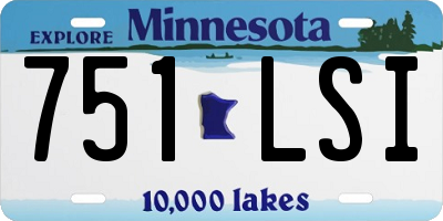 MN license plate 751LSI
