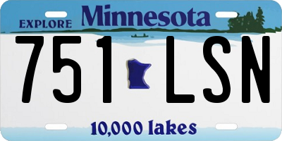 MN license plate 751LSN