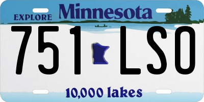 MN license plate 751LSO