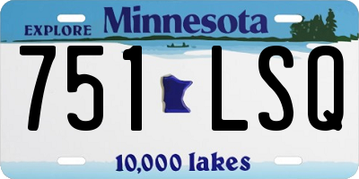 MN license plate 751LSQ