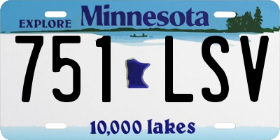 MN license plate 751LSV