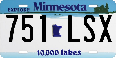 MN license plate 751LSX