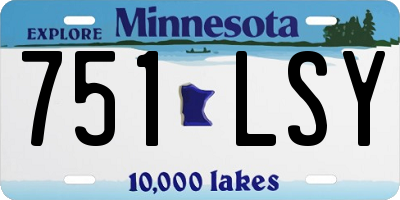 MN license plate 751LSY