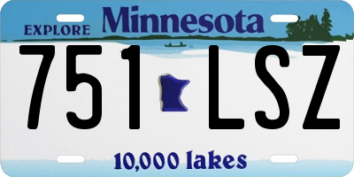 MN license plate 751LSZ