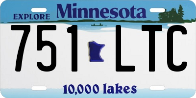 MN license plate 751LTC