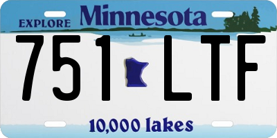 MN license plate 751LTF