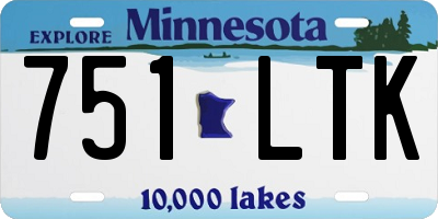 MN license plate 751LTK