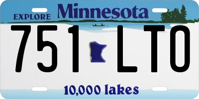 MN license plate 751LTO